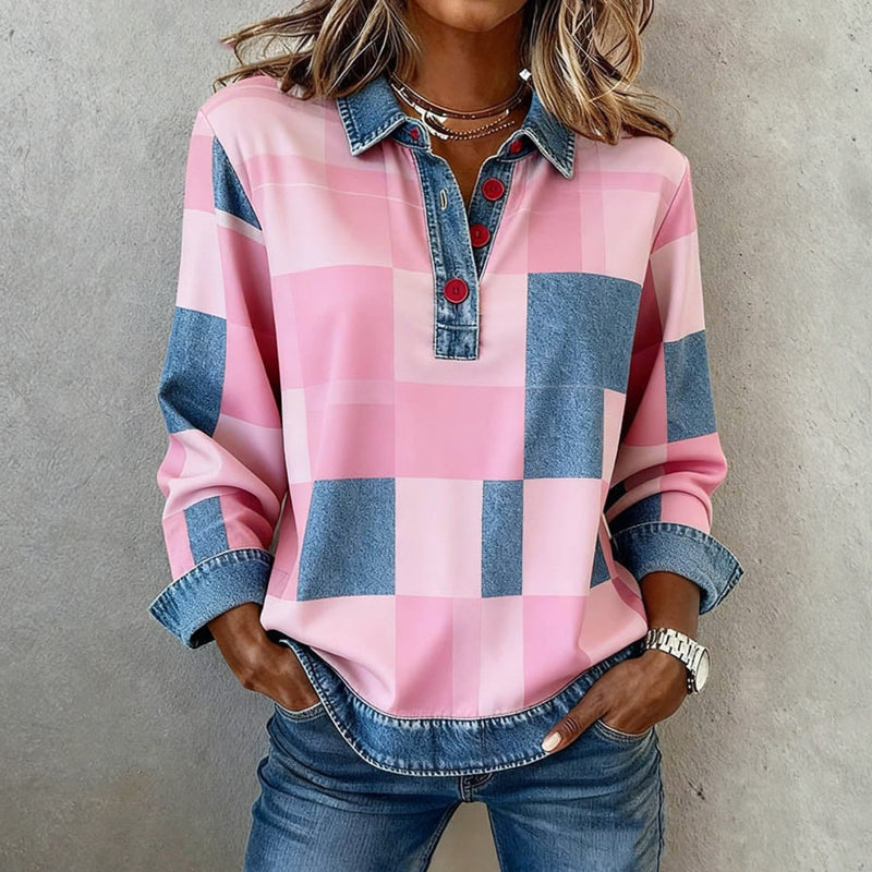 Noreen - Vintage Carreaux Sweatshirt