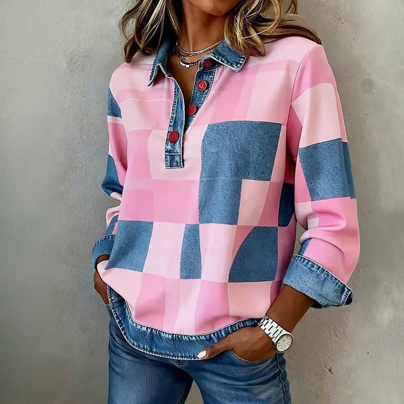 Noreen - Vintage Carreaux Sweatshirt