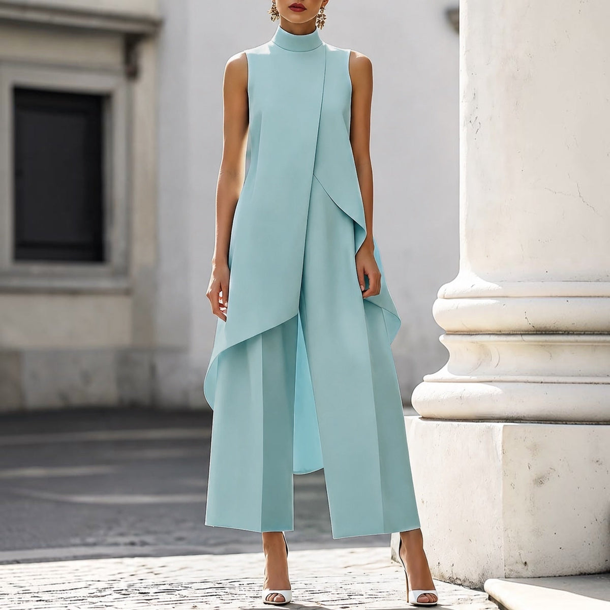 Carolyn Wide-Leg Jumpsuit in Sage Green