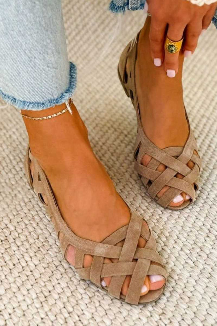 Alice - Woven Crisscross Sandals