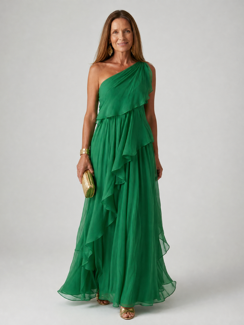 Pearl - One-Shoulder Tiered Dress