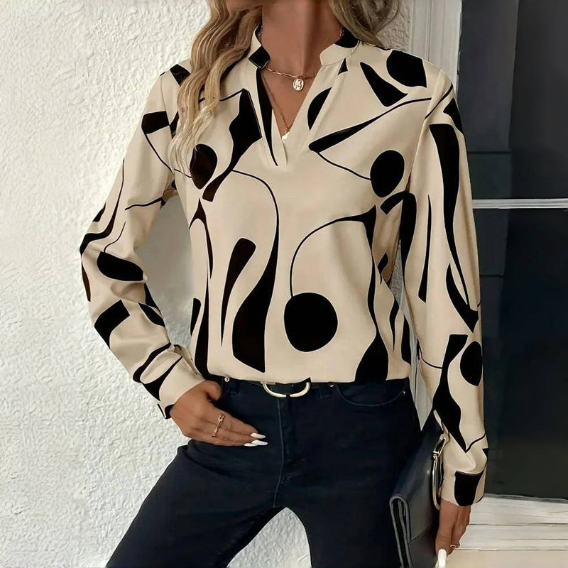 Darlene - Abstract Print Blouse