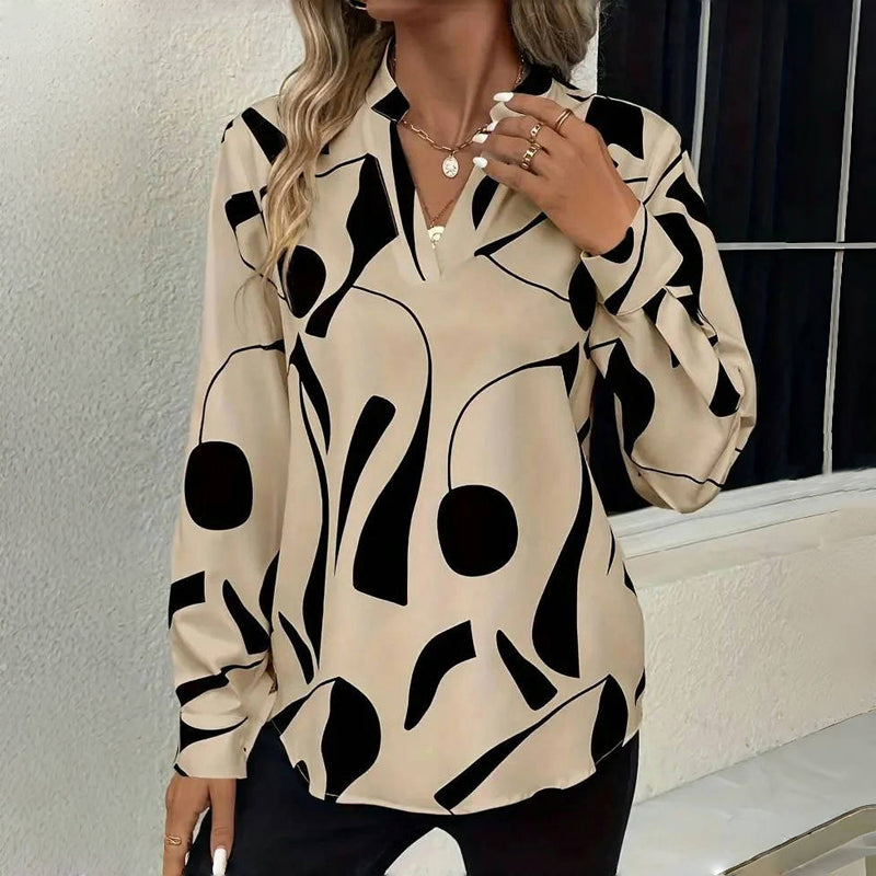 Darlene - Abstract Print Blouse