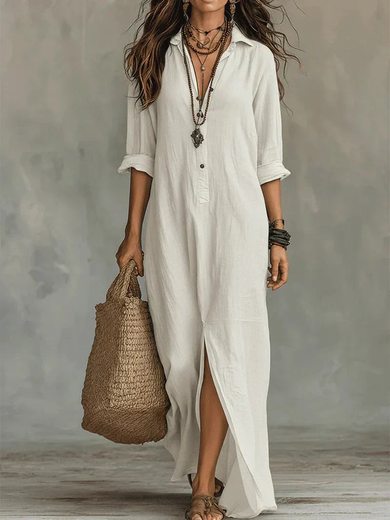 Laura - Linen Maxi Dress