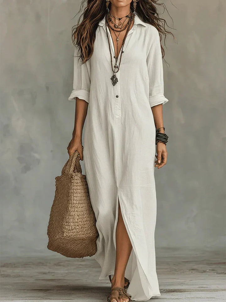 Laura - Linen Maxi Dress