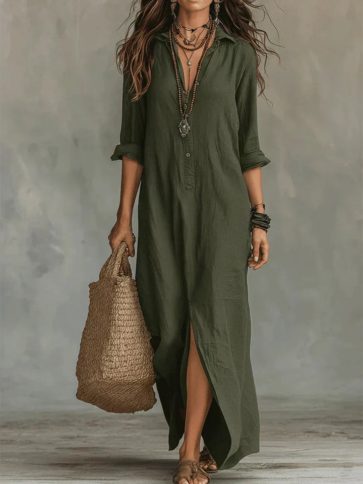 Laura - Linen Maxi Dress