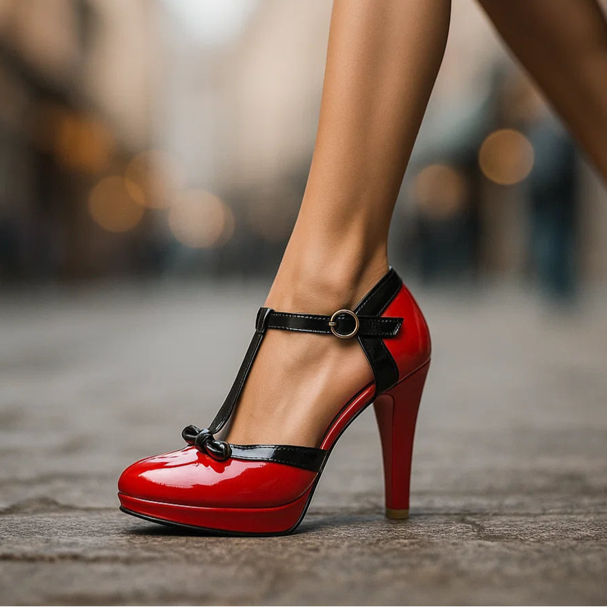 Gianna - Bow-Tie Leather Heels