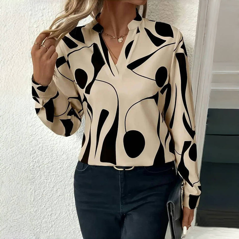 Darlene - Abstract Print Blouse