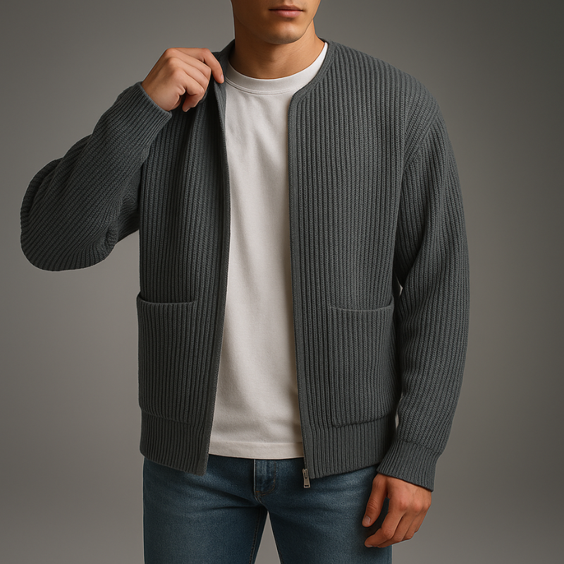 Owen - Knit Zip Cardigan
