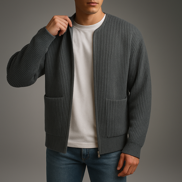 Owen - Knit Zip Cardigan