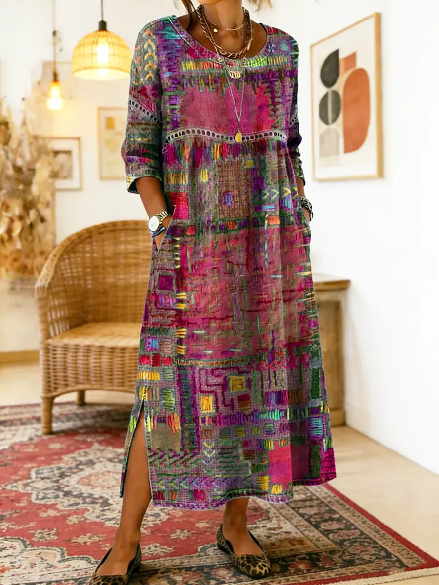 Beth - Artisan Patchwork Maxi Dress