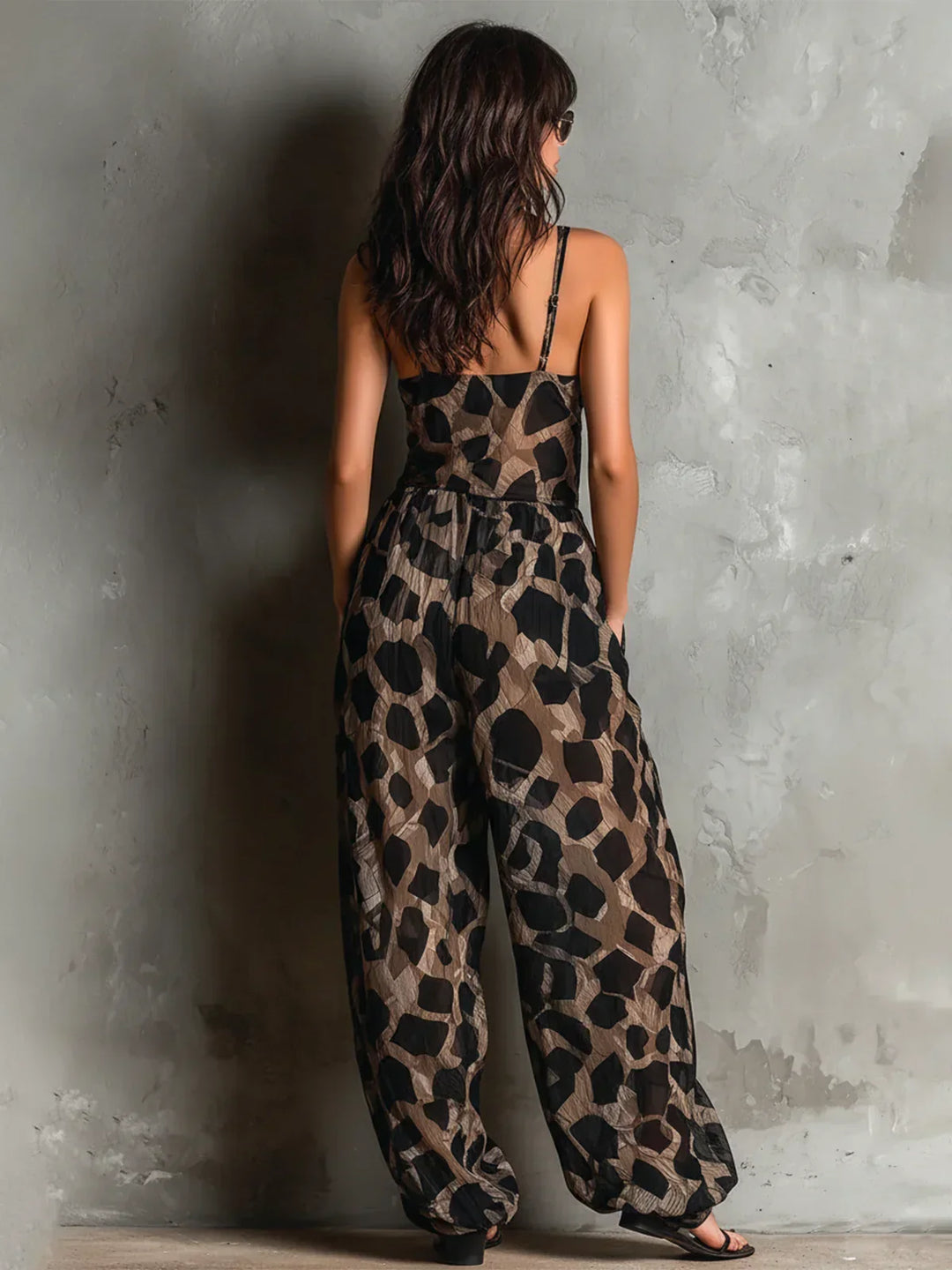 Miley - Elegant Leopard Print Jumpsuit