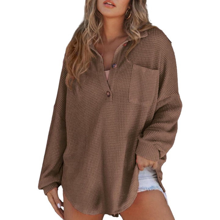 Anna - Lightweight Button Tunic Blouse