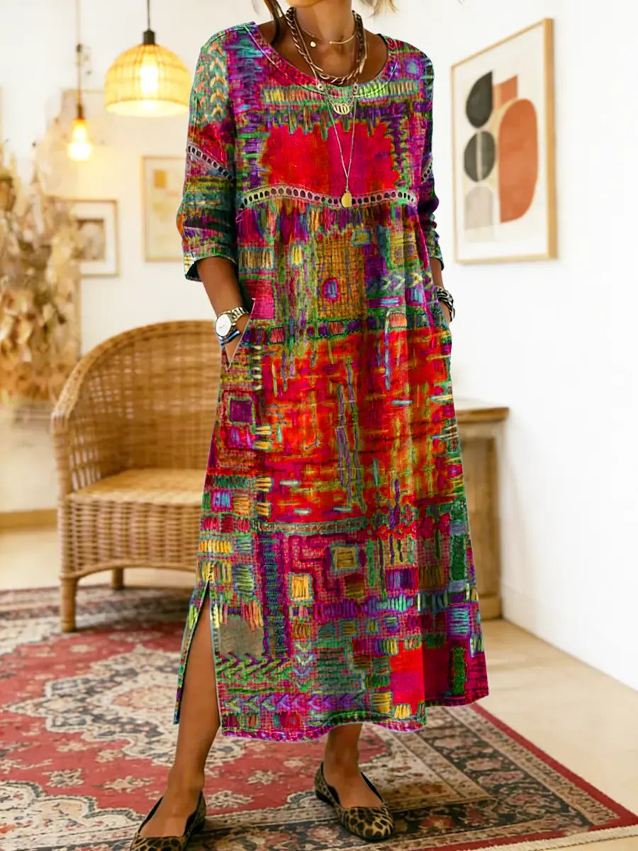 Beth - Artisan Patchwork Maxi Dress