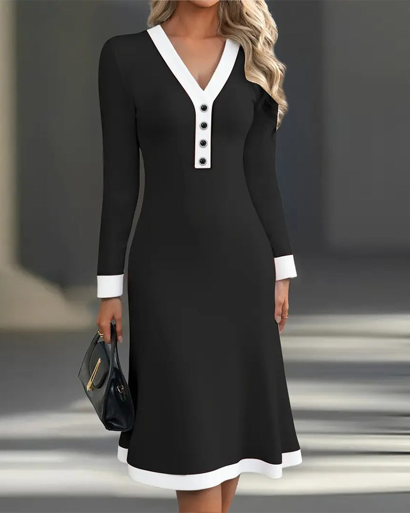 Kaylin - Stylish Long-Sleeve Dress