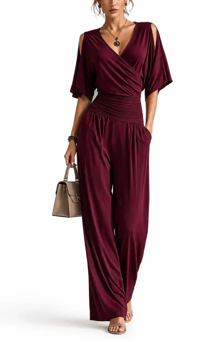 Rosemary Wrap V-Neck Jumpsuit color option