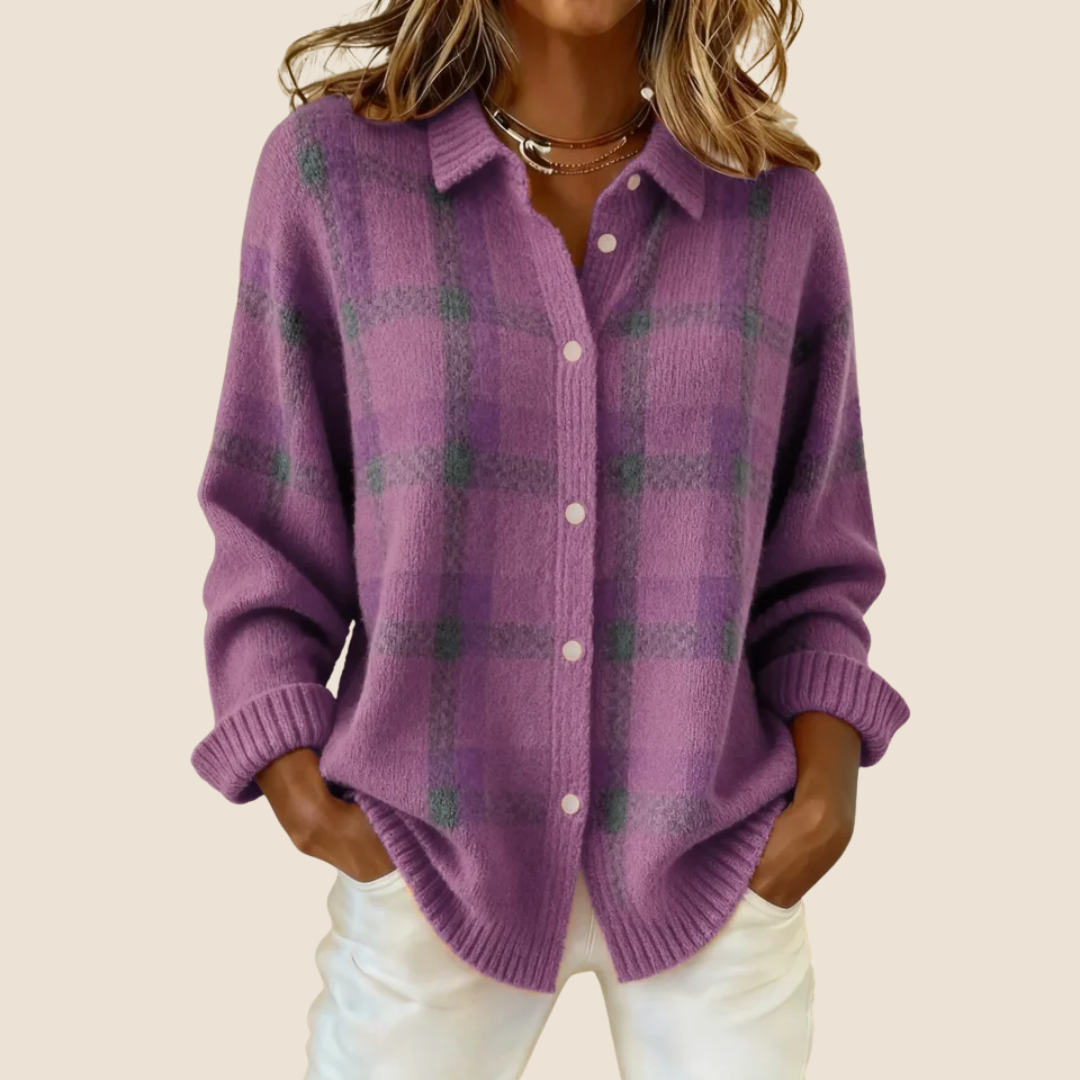 Tatiana knit sweater in Purple