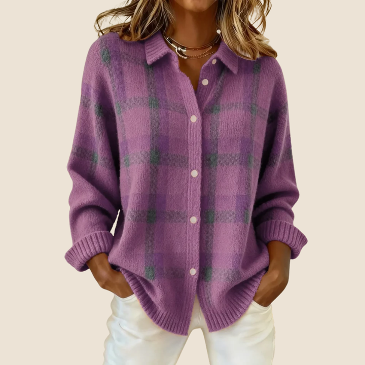 Tatiana knit sweater in Purple