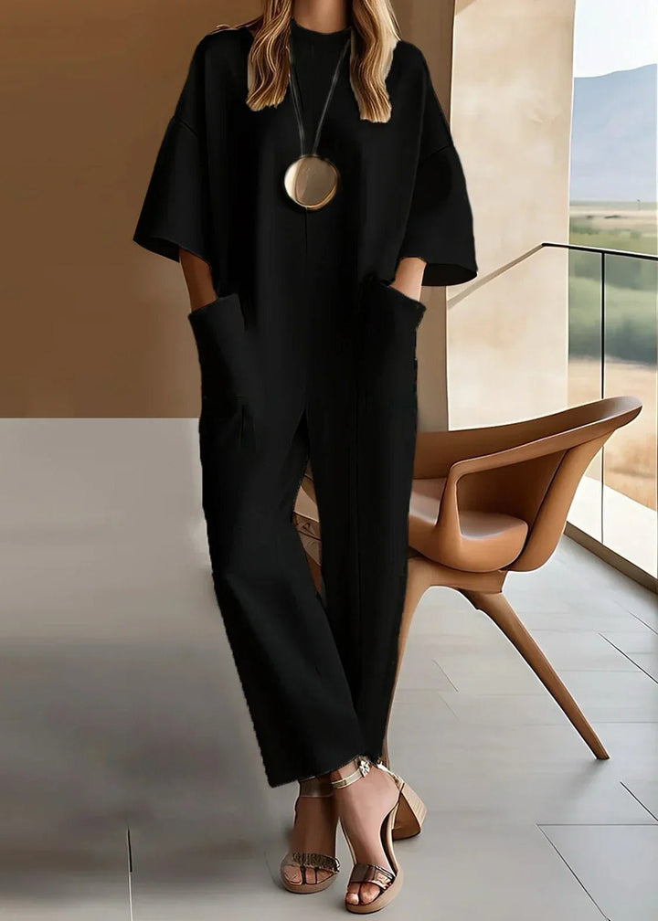 Emmy - Elegant Short-Sleeve Jumpsuit