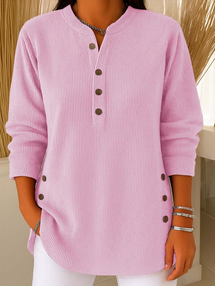 Connie sweater, folded showing knit fabric texture