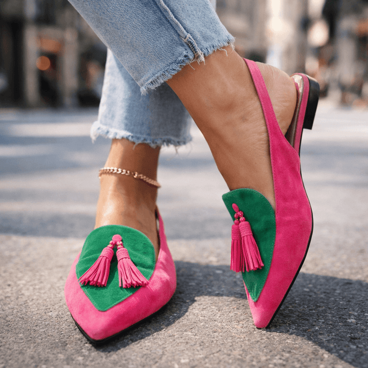 Beverly sandal with tassel trim detail