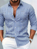 Emerson vintage striped long sleeve shirt, front view