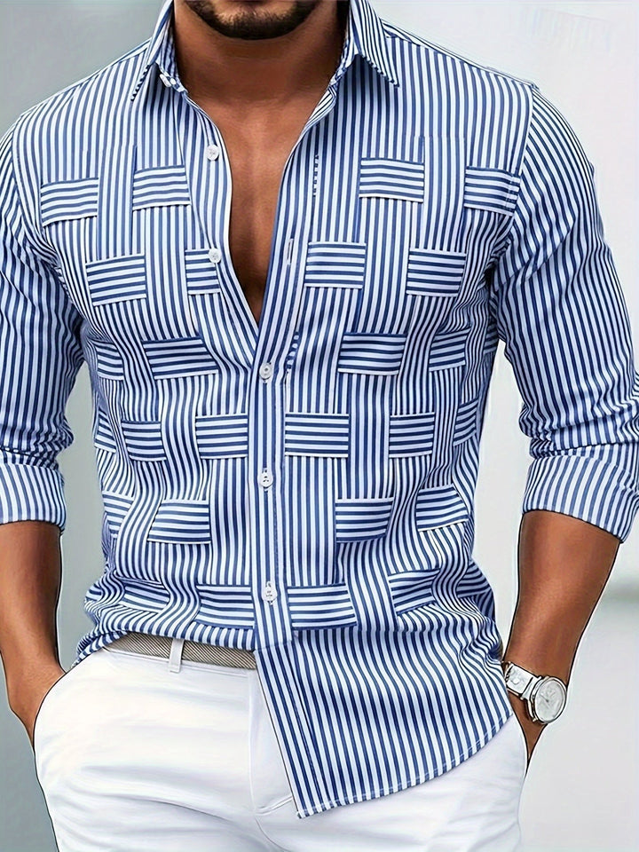 Emerson vintage striped long sleeve shirt, front view