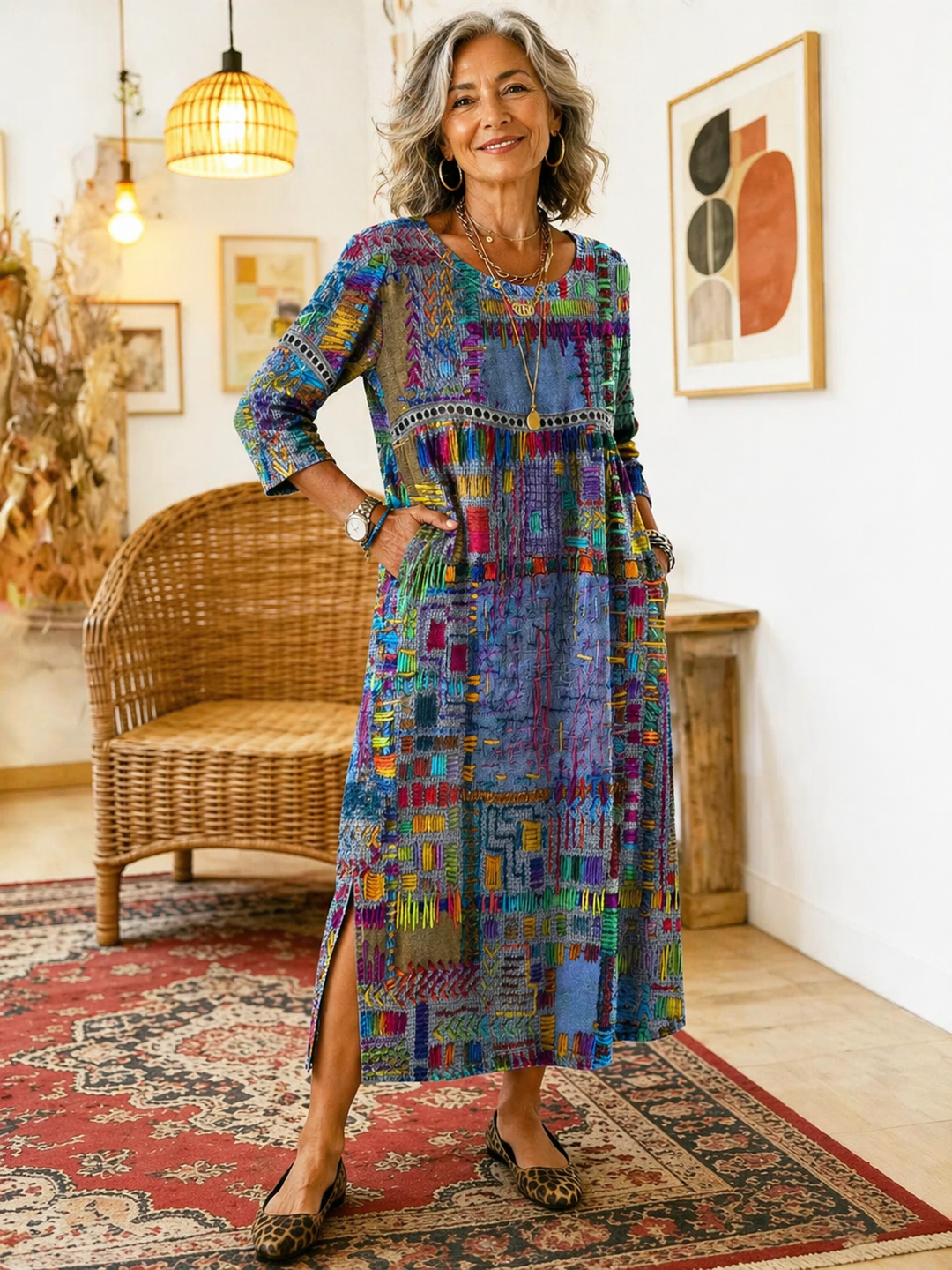 Beth - Artisan Patchwork Maxi Dress