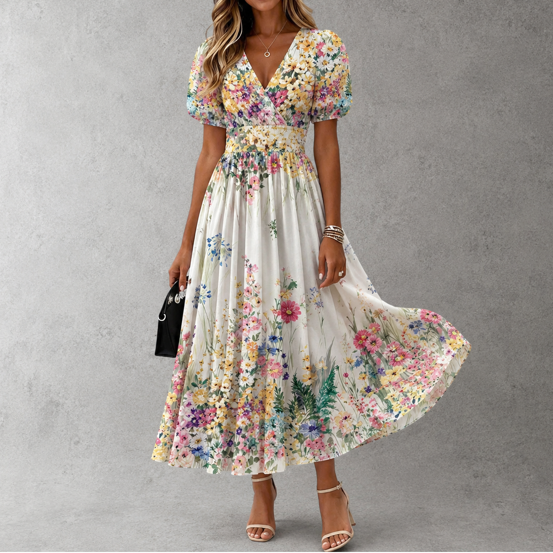 Rosalynn - Elegant Floral Maxi Dress