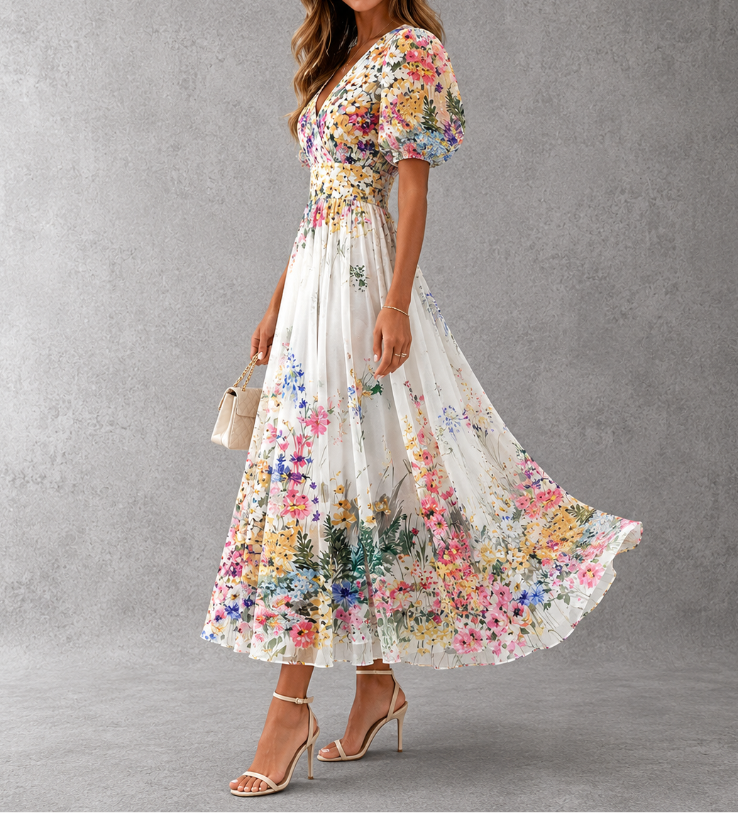Rosalynn - Elegant Floral Maxi Dress