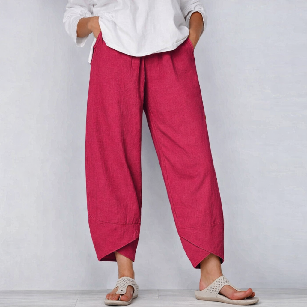 Frances Stylish Summer Pants color options: Khaki, Black, Grey, Navy, Pink, Olive