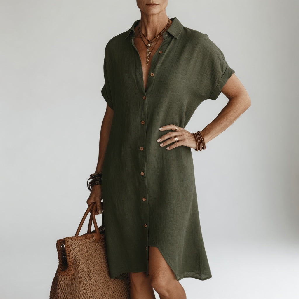 Bethany - Casual Linen Maxi Dress