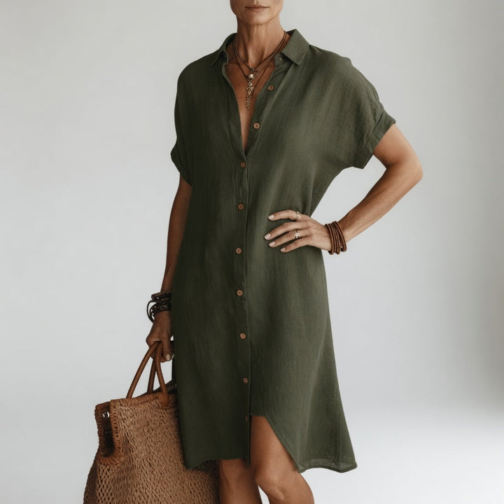 Bethany - Casual Linen Maxi Dress