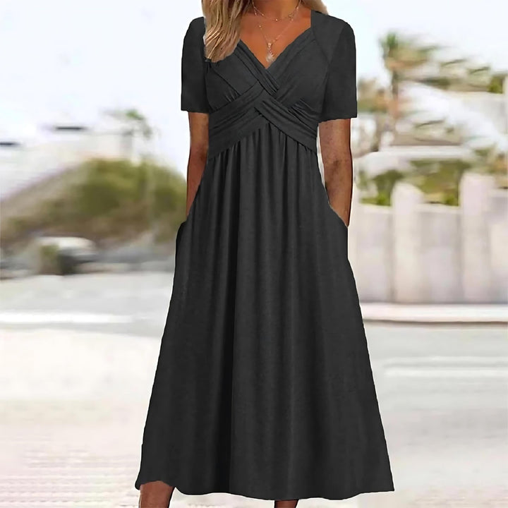 Valery - Elegant A-Line Midi Dress
