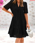 Marilyn - Chic Lace Ruffle Summer Dress, product photo 1