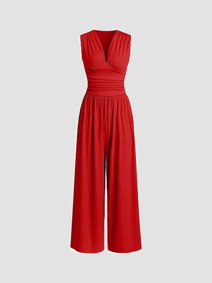 Ruby - Chic Sleeveless Wide-Leg Jumpsuit