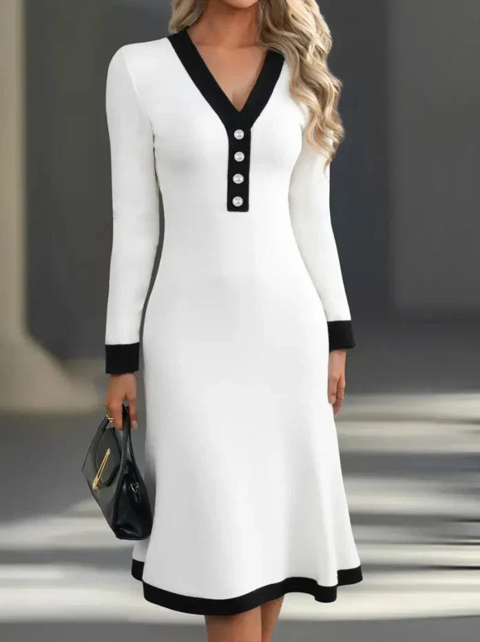 Kaylin - Stylish Long-Sleeve Dress