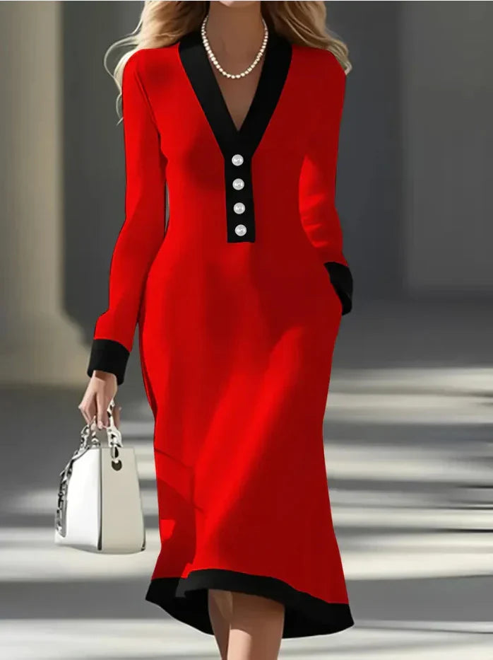 Kaylin - Stylish Long-Sleeve Dress