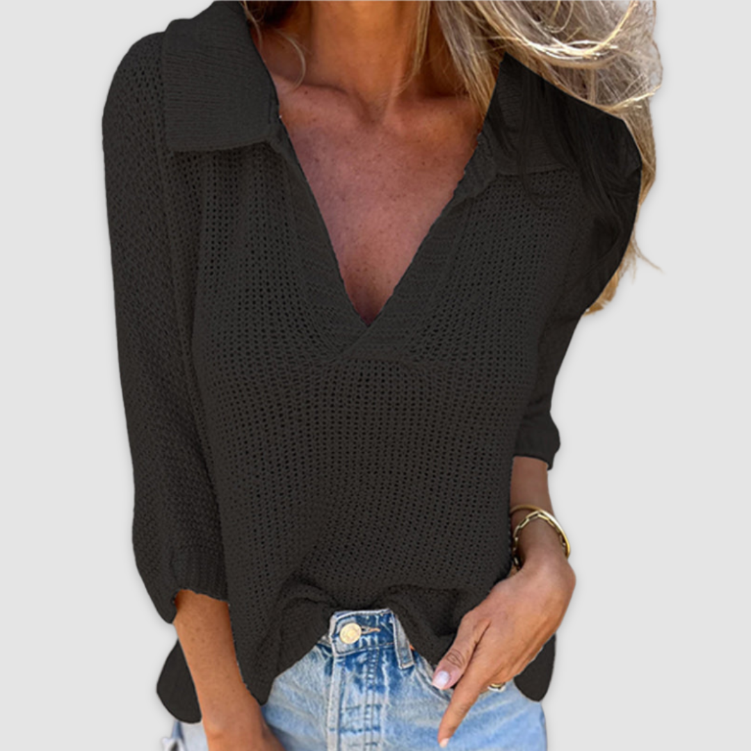 Lucy - Elegant V-neck top
