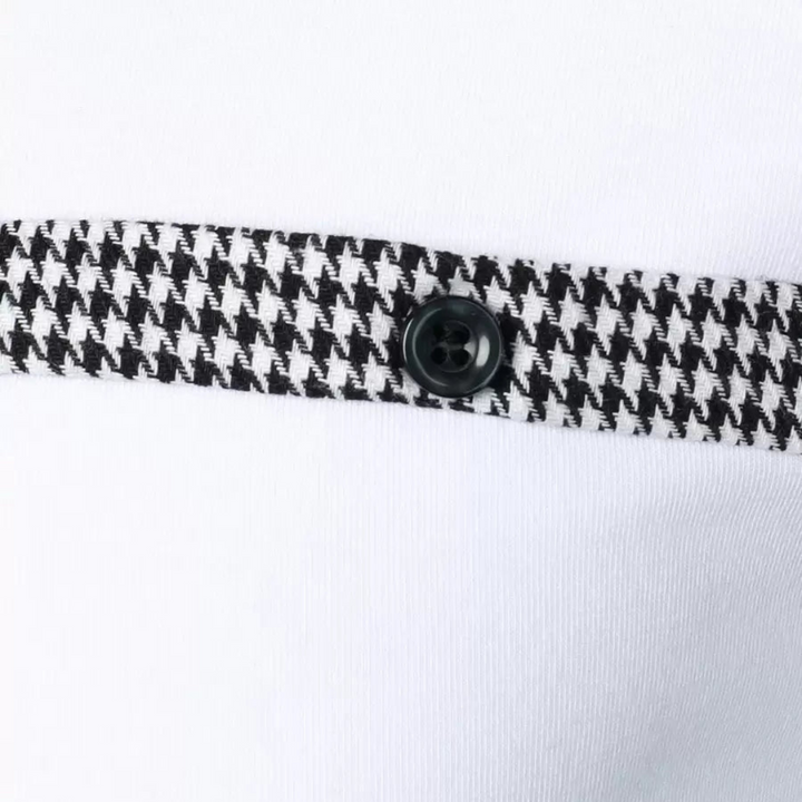 Matteo - Houndstooth Polo Shirt