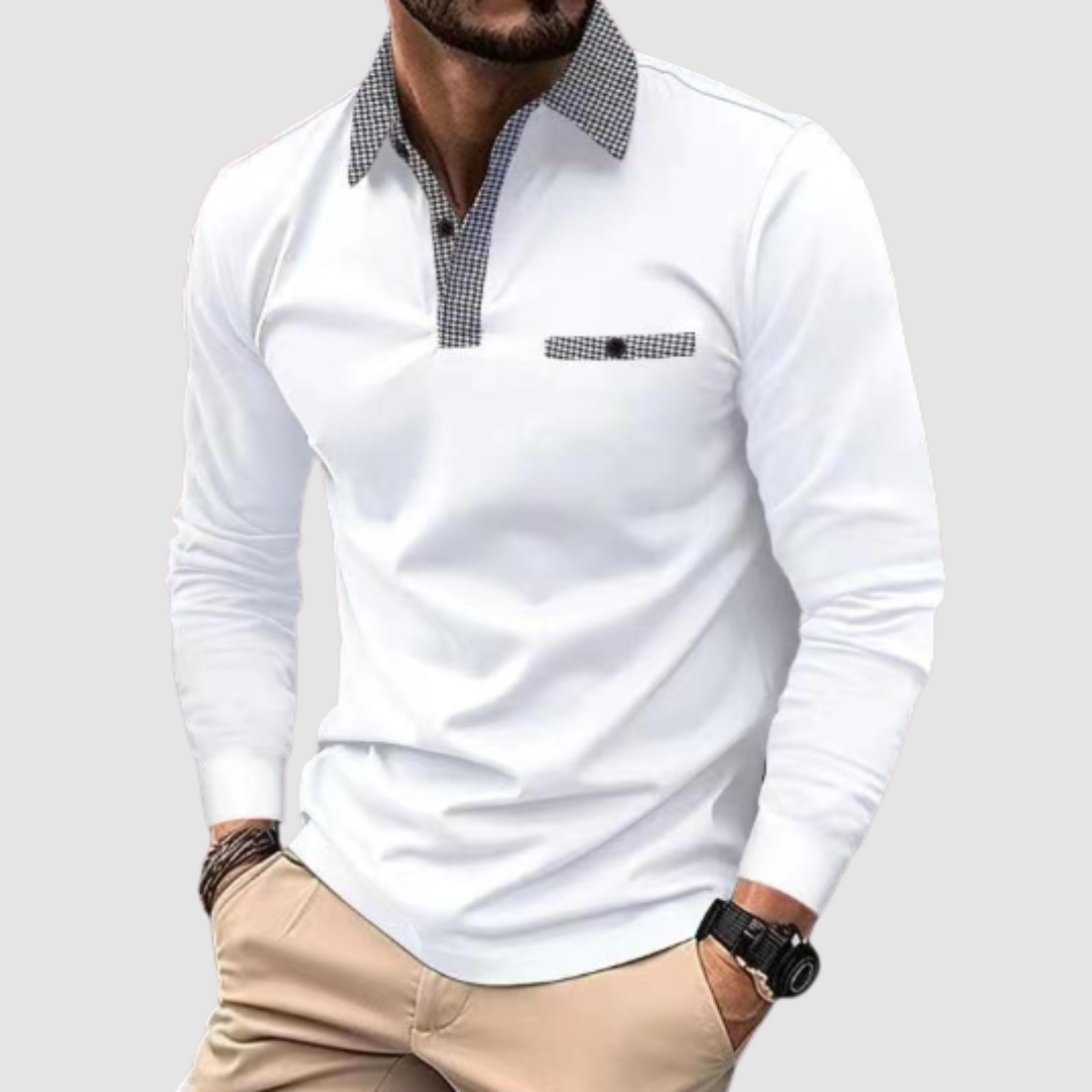 Matteo - Houndstooth Polo Shirt