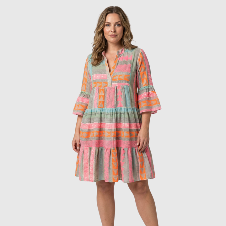 Alyssa - Flowing Print Midi Dress