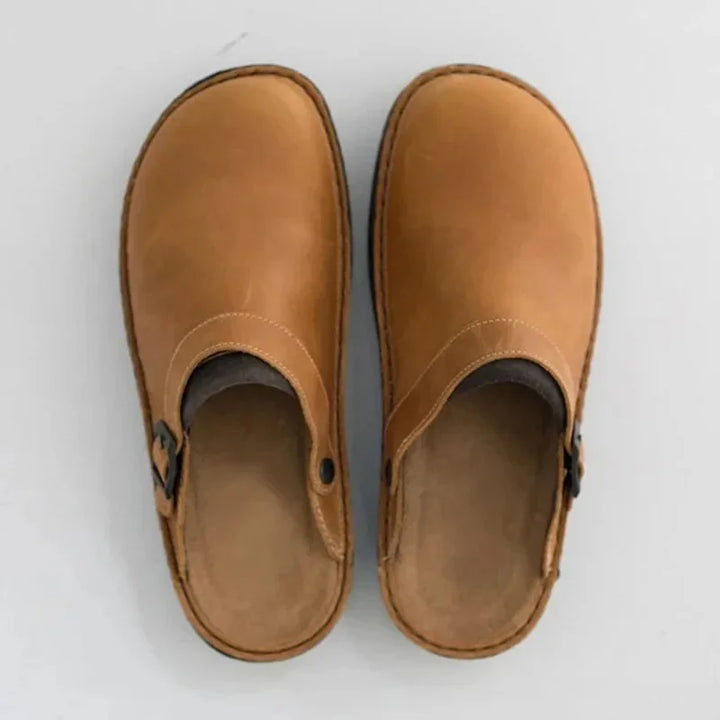 Alex - Leather Comfort Clogs