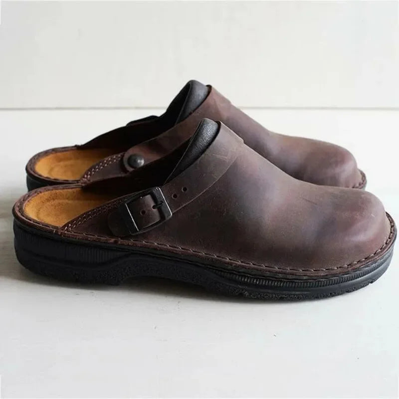 Alex - Leather Comfort Clogs