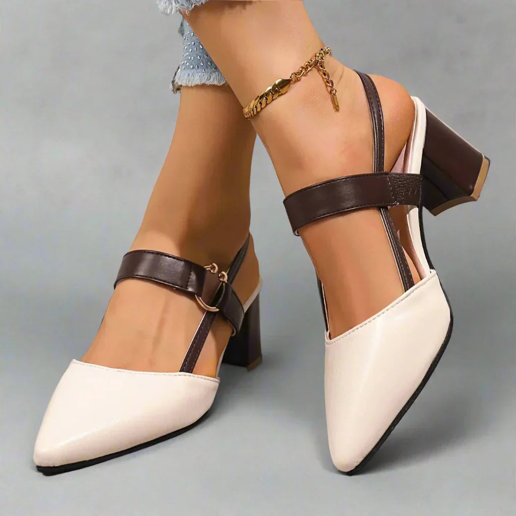 Kendra - Grace Leather Heels in Black
