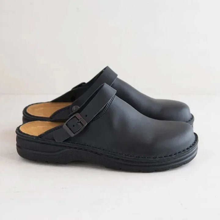 Alex - Leather Comfort Clogs