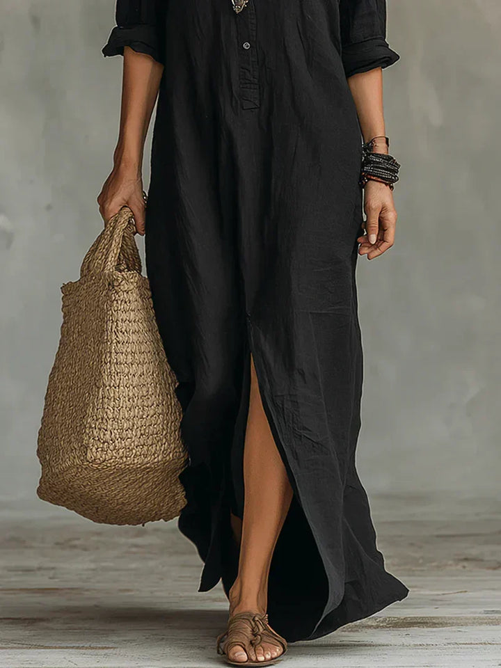 Laura - Linen Maxi Dress