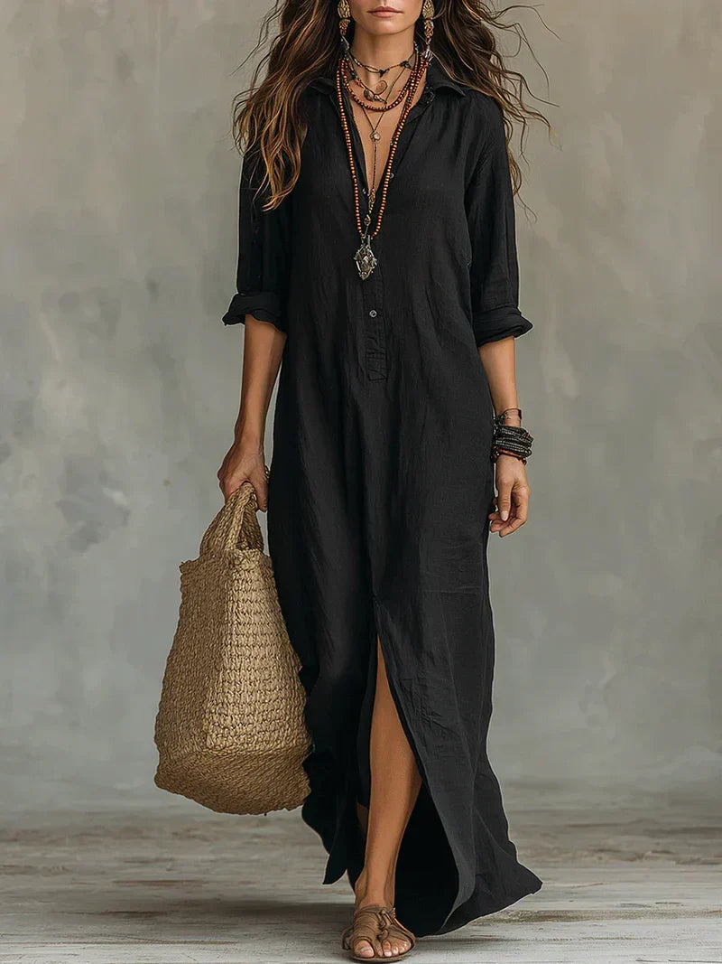 Laura - Linen Maxi Dress