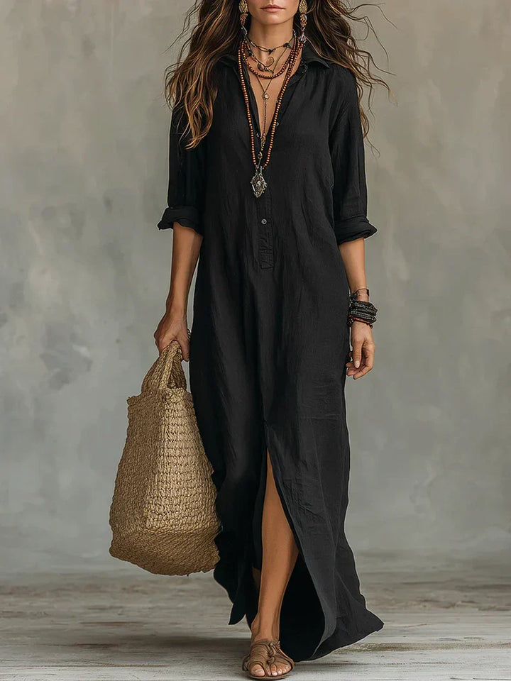 Laura - Linen Maxi Dress