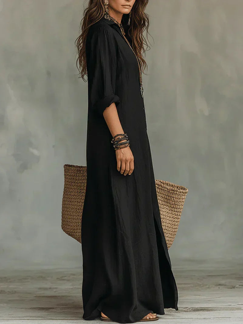 Laura - Linen Maxi Dress